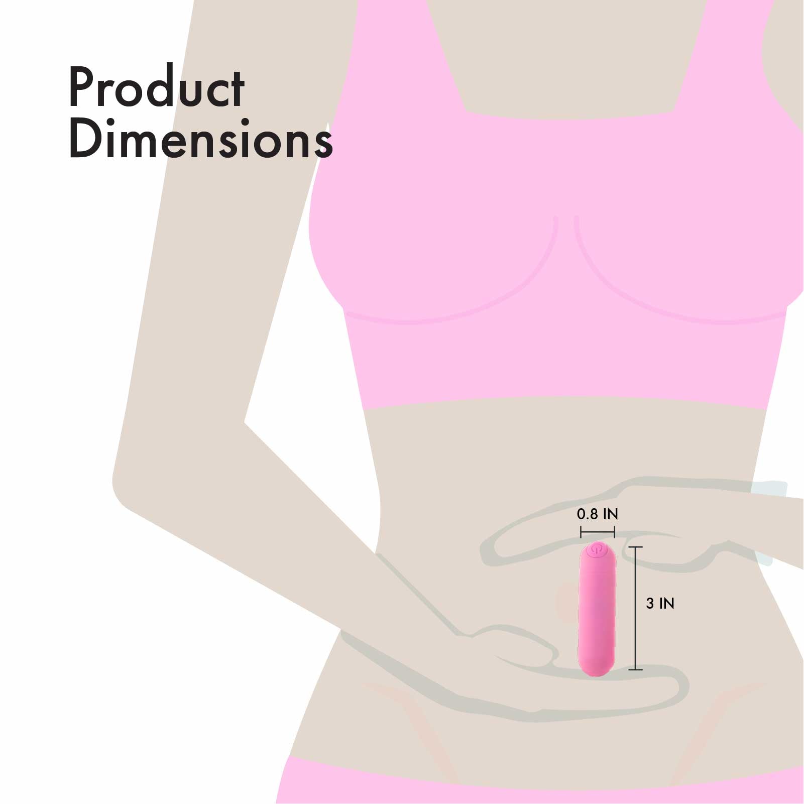 Pure Love® - Rechargeable Power Bullet With Silicone Case - Pink