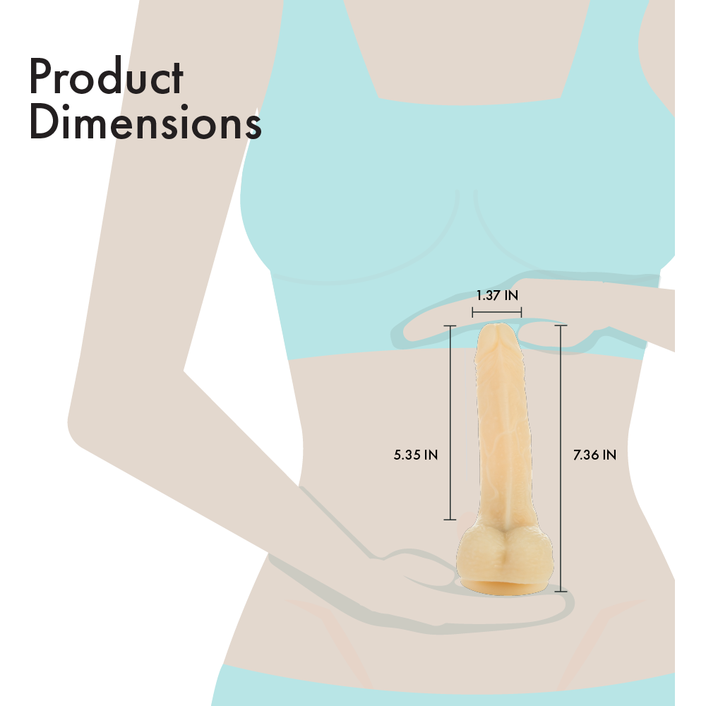 Pure Love®  -  Vibrating and Rotating Dildo with Remote - Beige