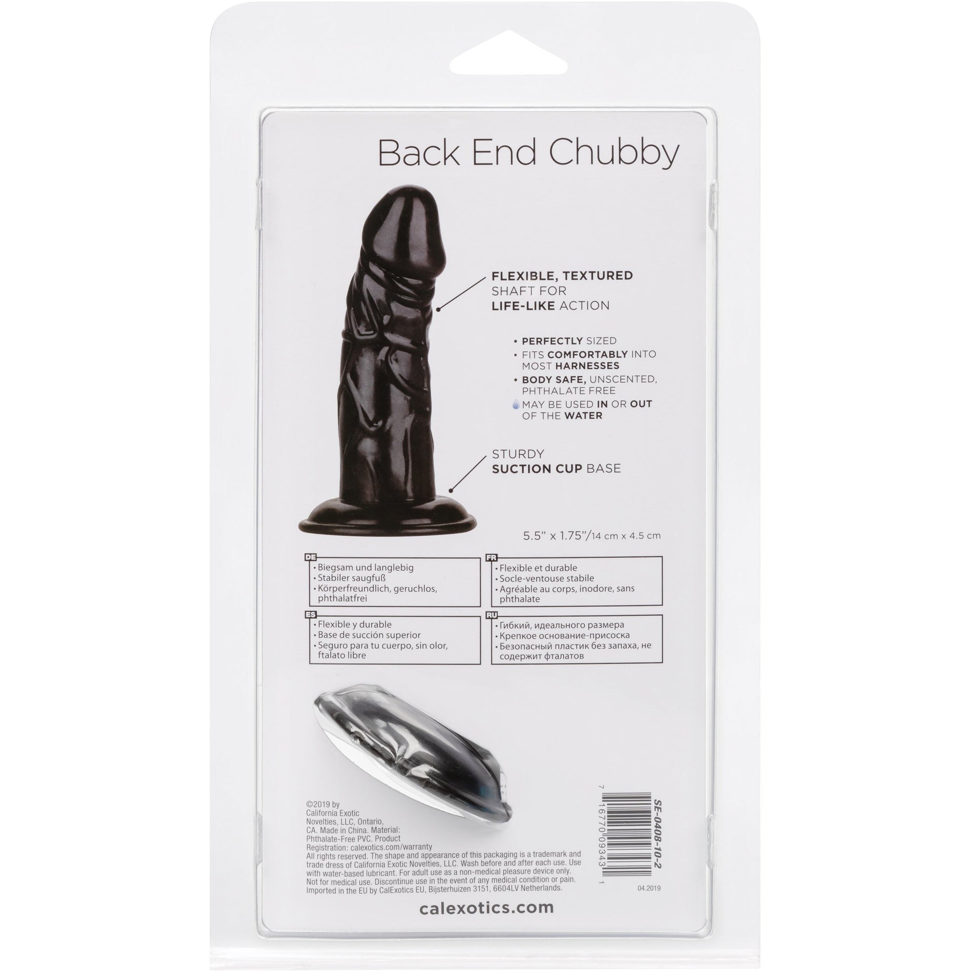 CalExotics® Back End Chubby Dildo – Black