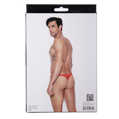 Elegant Moments - Vivace Collection Raah – Mens Micro Mini Thong - Red S/M