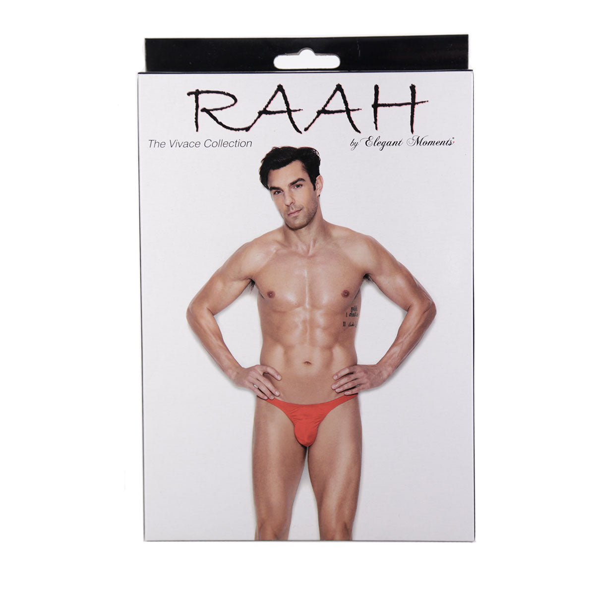 Elegant Moments - Vivace Collection Raah – Mens Micro Mini Thong - Red L/XL