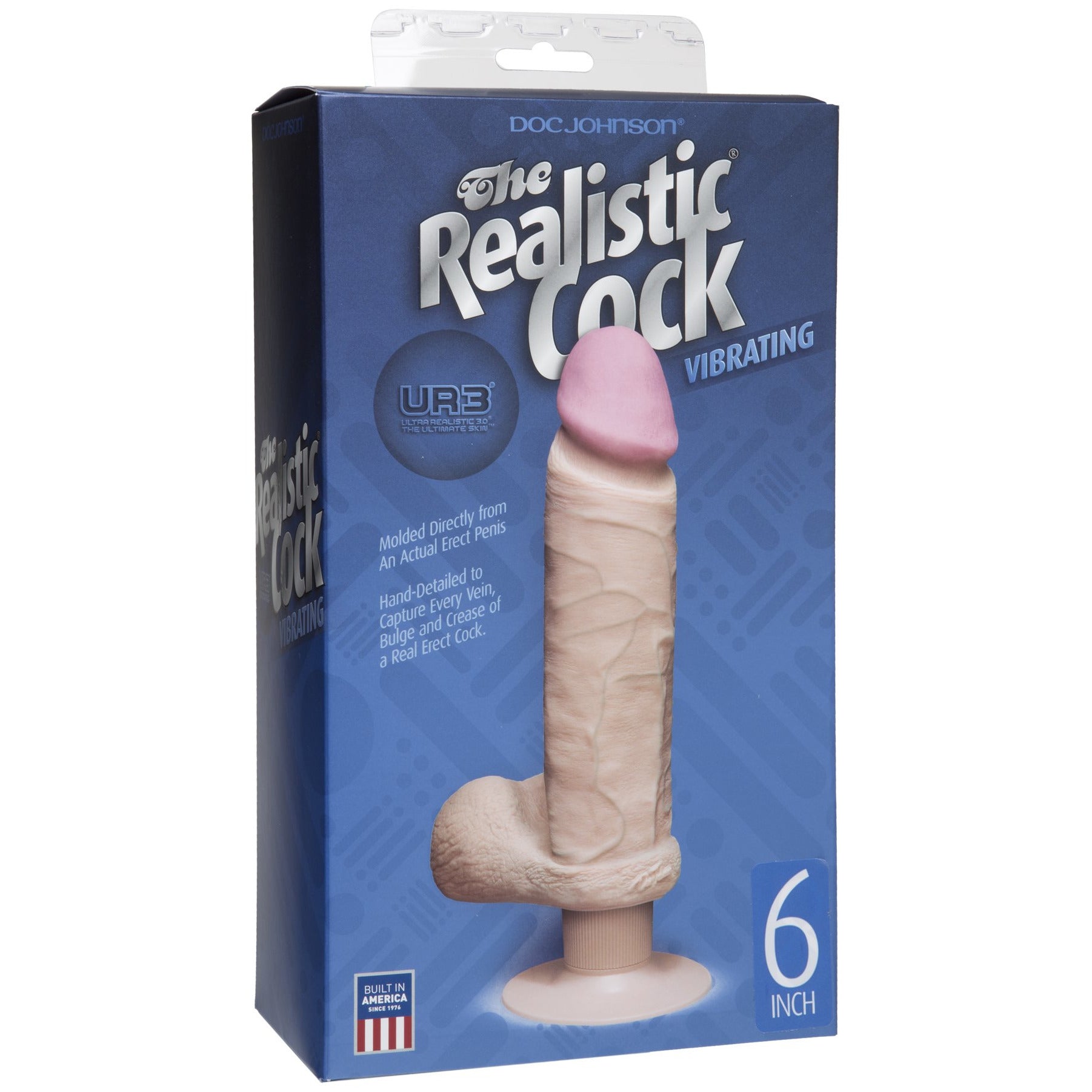 Doc Johnson The Original Realistic Cock - Flesh 6" Vibrating