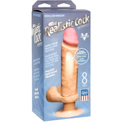 Doc Johnson The Original Realistic Cock - Flesh 8" Vibrating