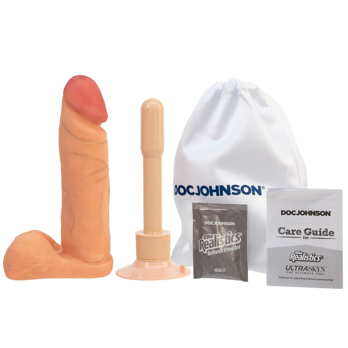 Doc Johnson The Original Realistic Cock - Flesh 8" Vibrating
