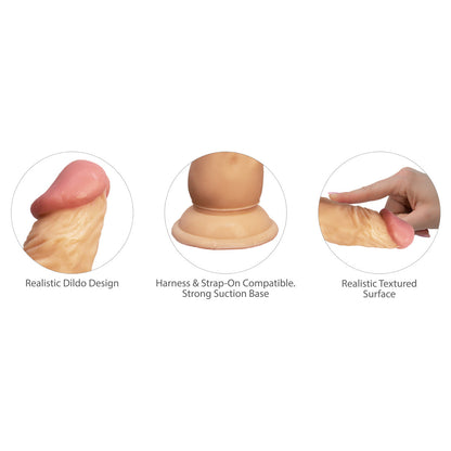 Pure Love® - Dildo with Suction Cup - Beige - 8 In.