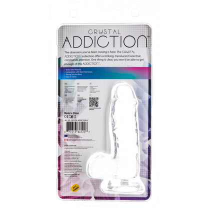 Addiction Crystal – 6" Clear Dildo with Balls