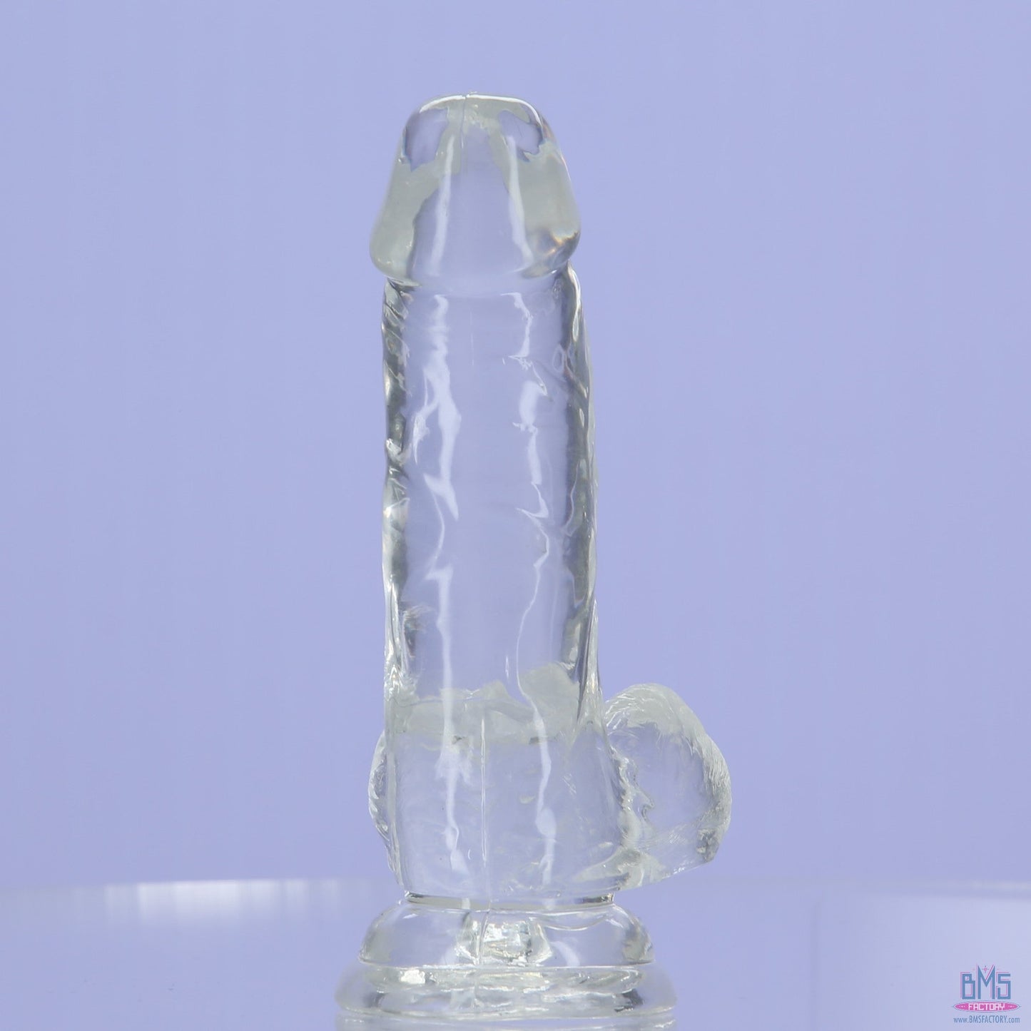 Addiction Crystal – 6" Clear Dildo with Balls