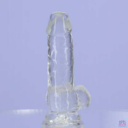 Addiction Crystal – 6" Clear Dildo with Balls
