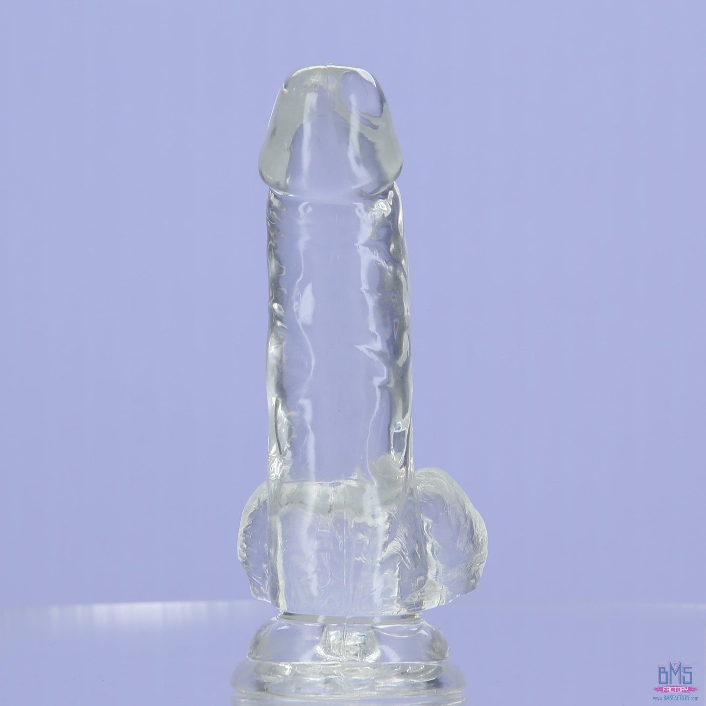 Addiction Crystal – 6" Clear Dildo with Balls