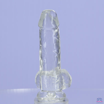 Addiction Crystal – 6" Clear Dildo with Balls