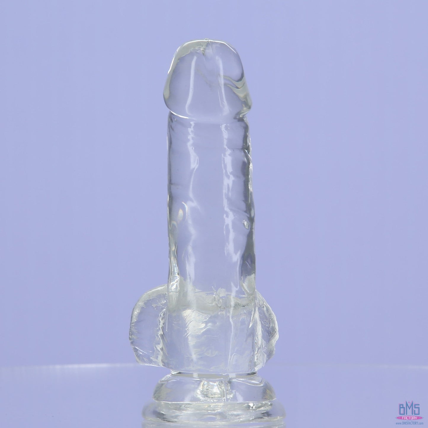 Addiction Crystal – 6" Clear Dildo with Balls
