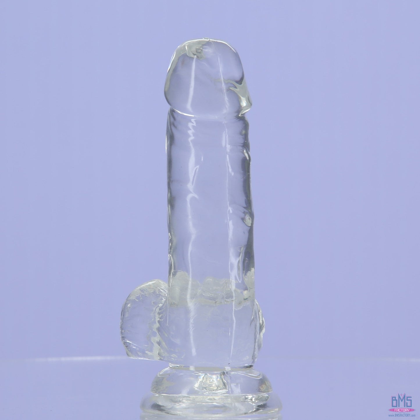 Addiction Crystal – 6" Clear Dildo with Balls