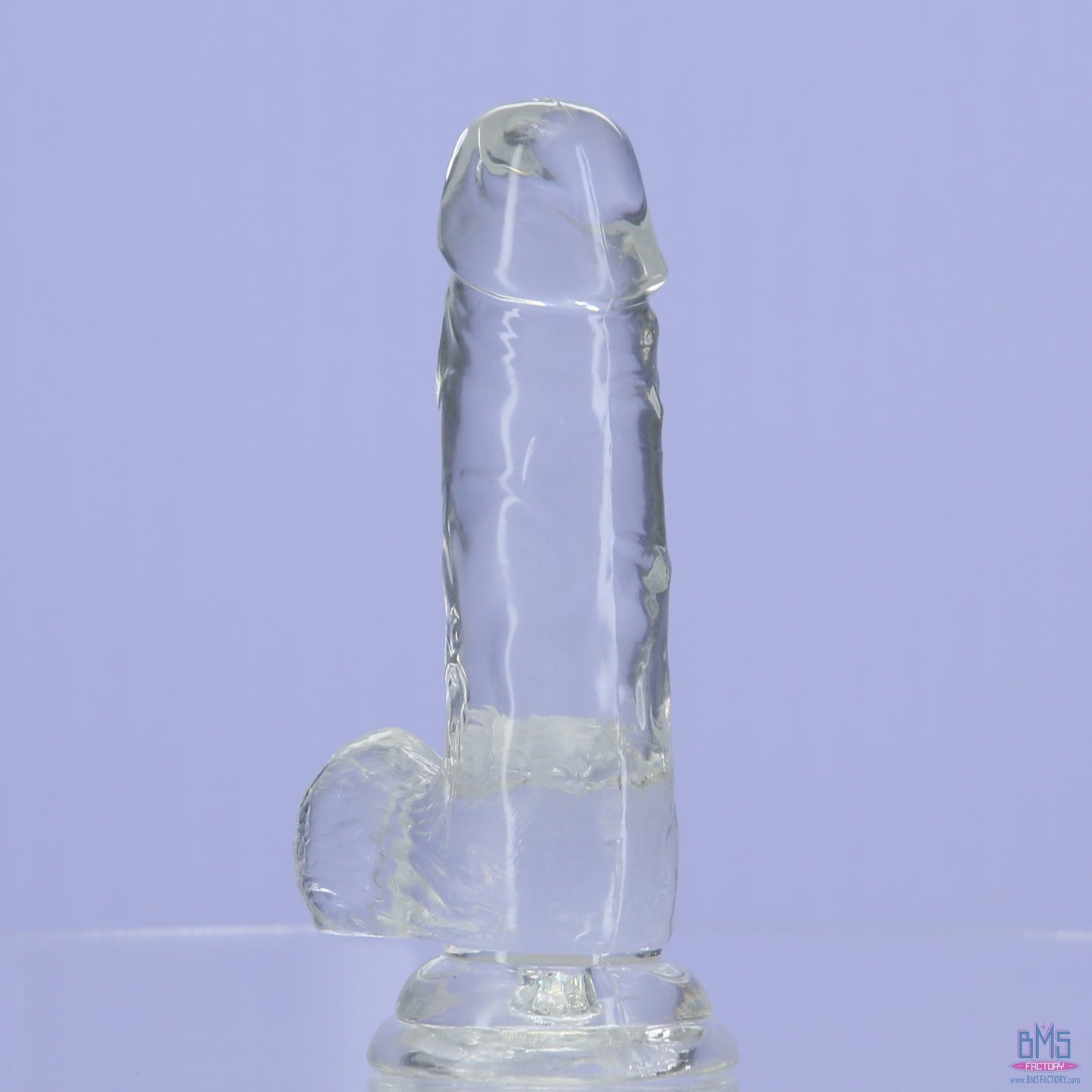 Addiction Crystal – 6" Clear Dildo with Balls