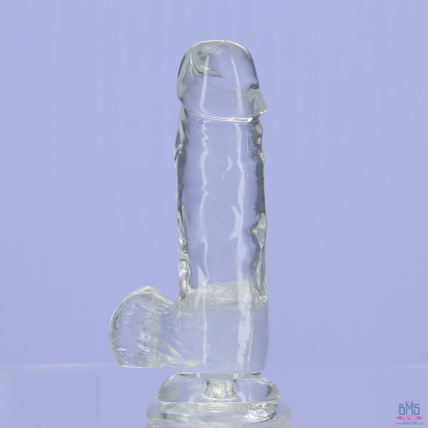 Addiction Crystal – 6" Clear Dildo with Balls