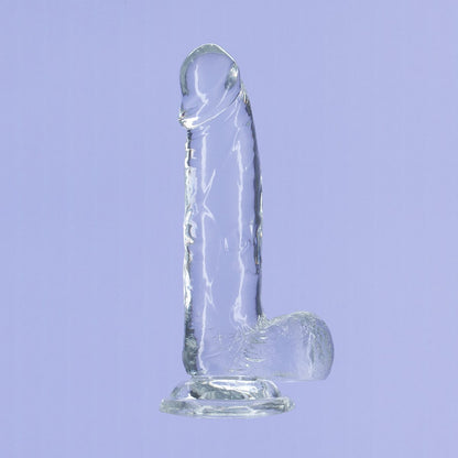 Addiction Crystal – 7" Clear Dildo with Balls