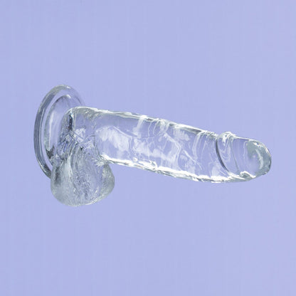 Addiction Crystal – 7" Clear Dildo with Balls