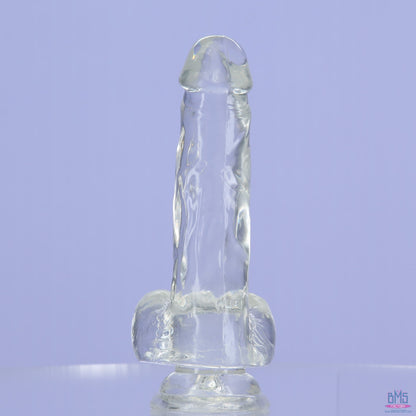 Addiction Crystal – 7" Clear Dildo with Balls