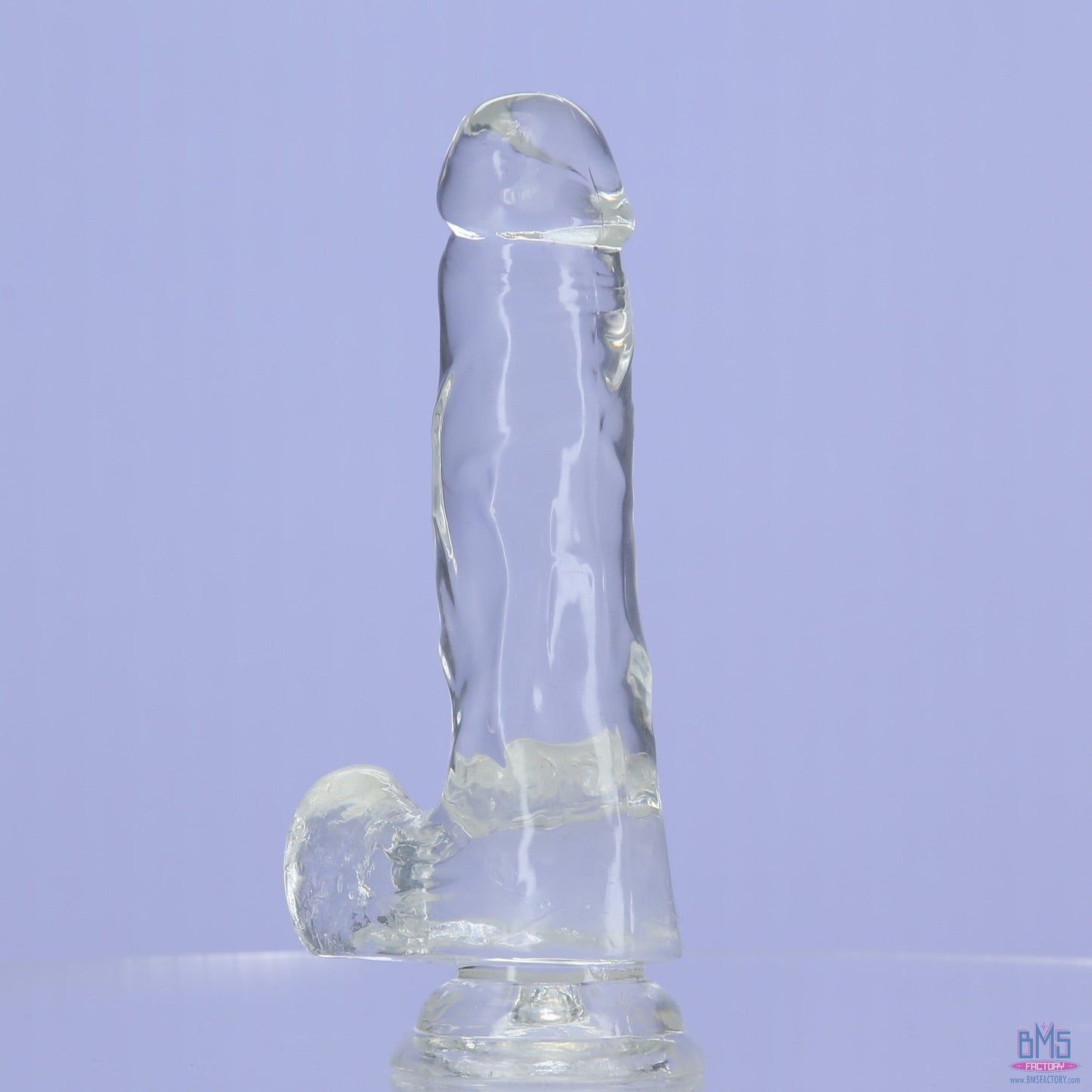 Addiction Crystal – 7" Clear Dildo with Balls