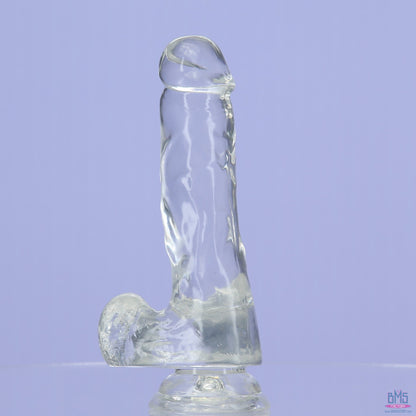 Addiction Crystal – 7" Clear Dildo with Balls