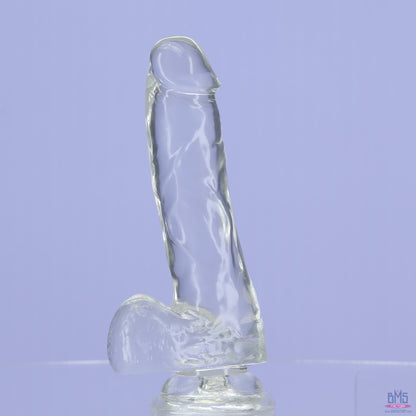 Addiction Crystal – 7" Clear Dildo with Balls