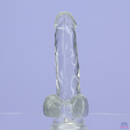 Addiction Crystal – 7" Clear Dildo with Balls