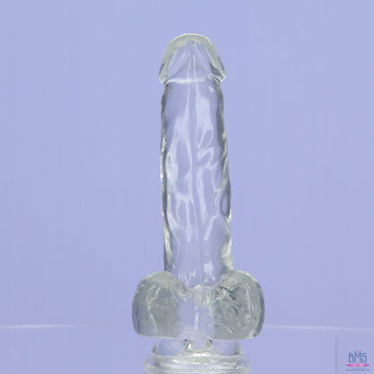 Addiction Crystal – 7" Clear Dildo with Balls