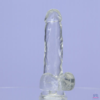 Addiction Crystal – 7" Clear Dildo with Balls
