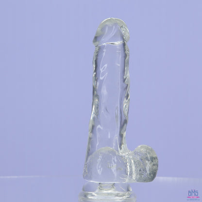Addiction Crystal – 7" Clear Dildo with Balls