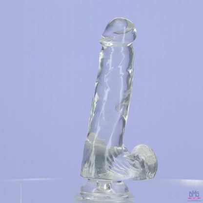 Addiction Crystal – 7" Clear Dildo with Balls