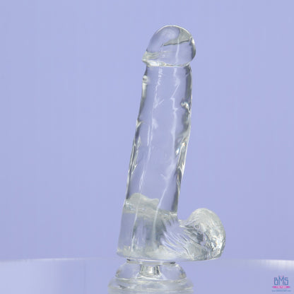 Addiction Crystal – 7" Clear Dildo with Balls