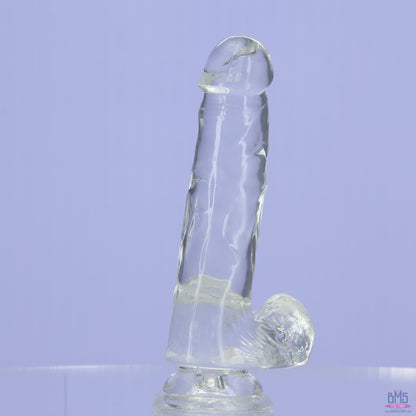 Addiction Crystal – 7" Clear Dildo with Balls