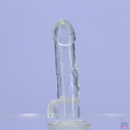 Addiction Crystal – 8" Clear Dildo with Balls