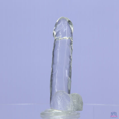 Addiction Crystal – 8" Clear Dildo with Balls