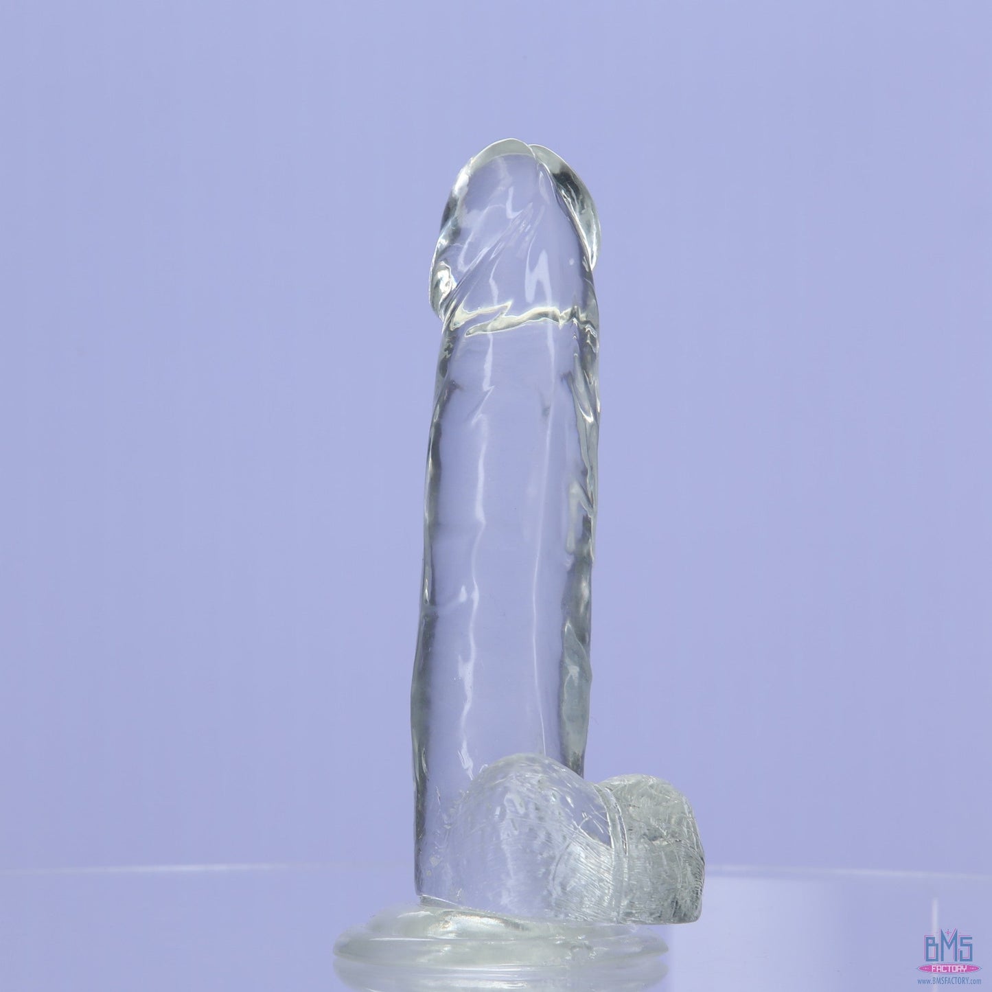 Addiction Crystal – 8" Clear Dildo with Balls