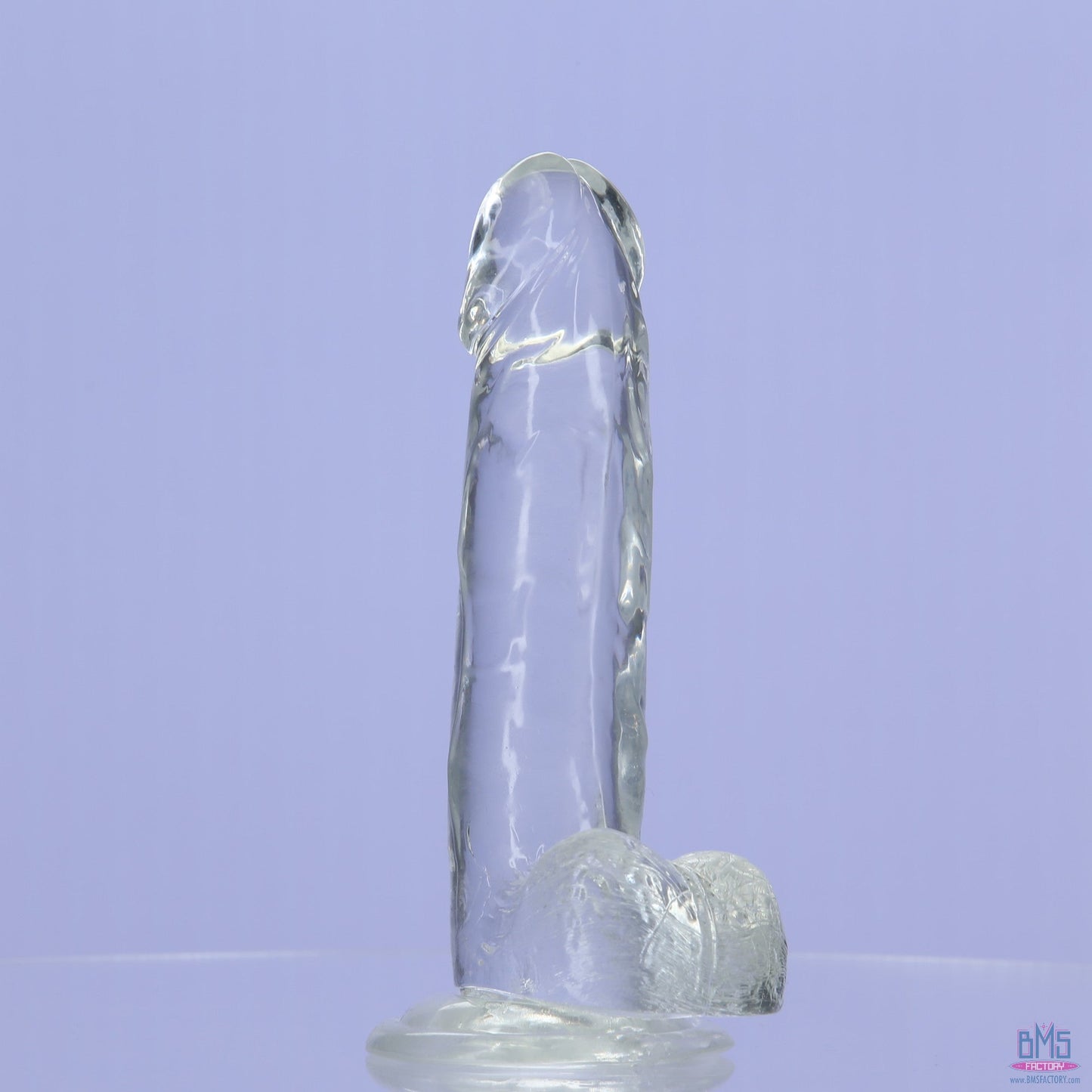 Addiction Crystal – 8" Clear Dildo with Balls