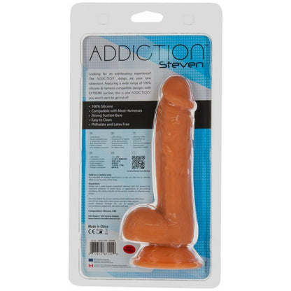Addiction Steven - 7.5" Silicone Dong - Caramel