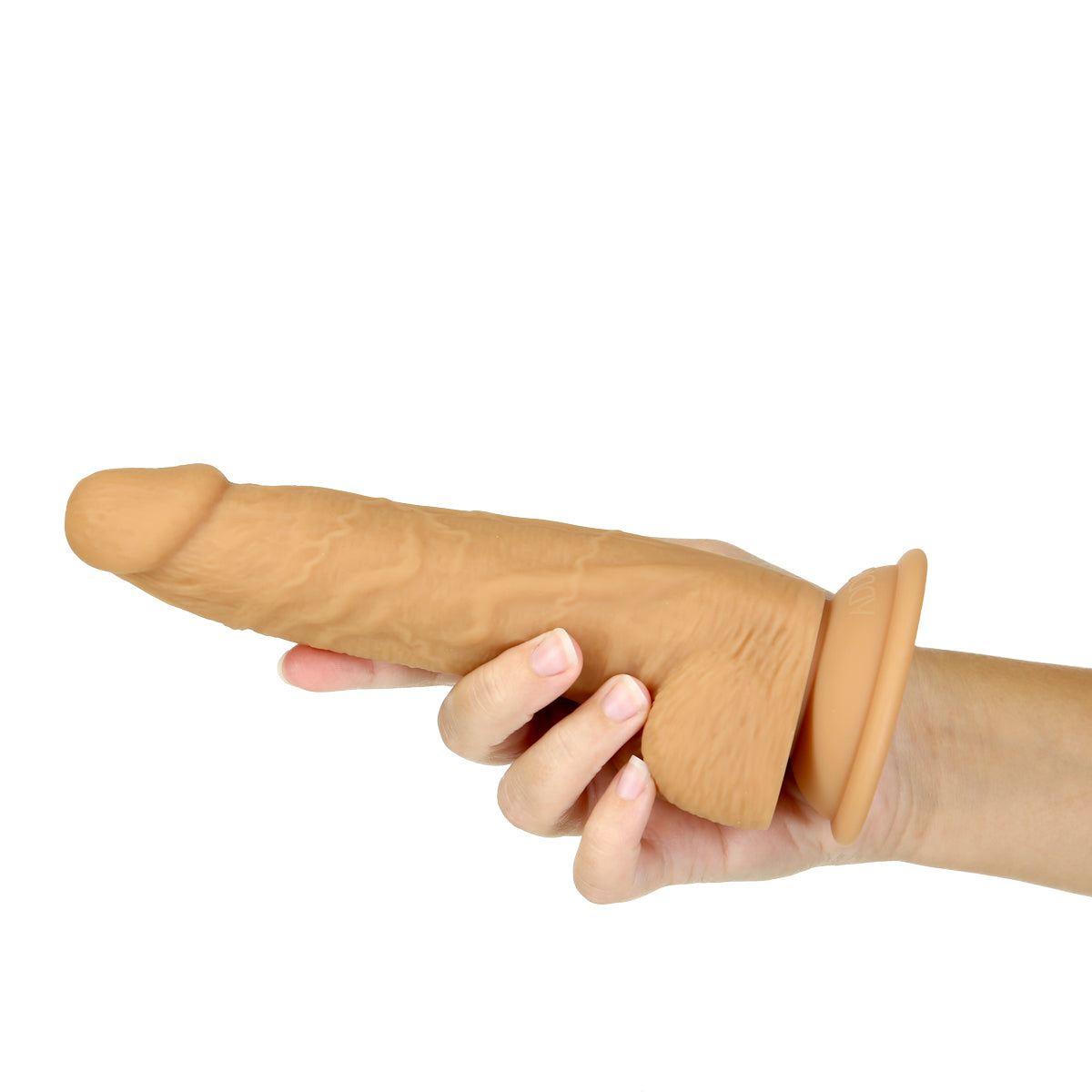 Naked Addiction 8" Silicone Dual Density Dildo – Caramel - 88022