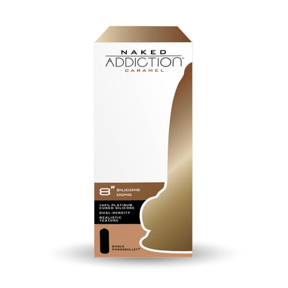 Naked Addiction 8" Silicone Dual Density Dildo – Caramel - 88022