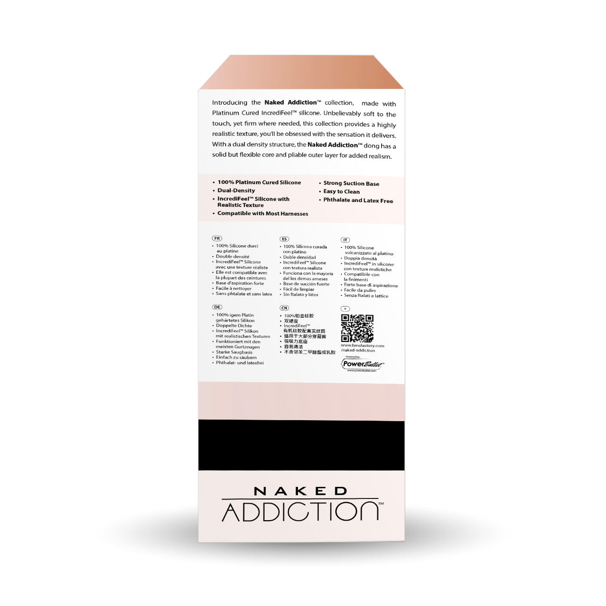 Naked Addiction 8" Silicone Dual Density Dildo - 88025