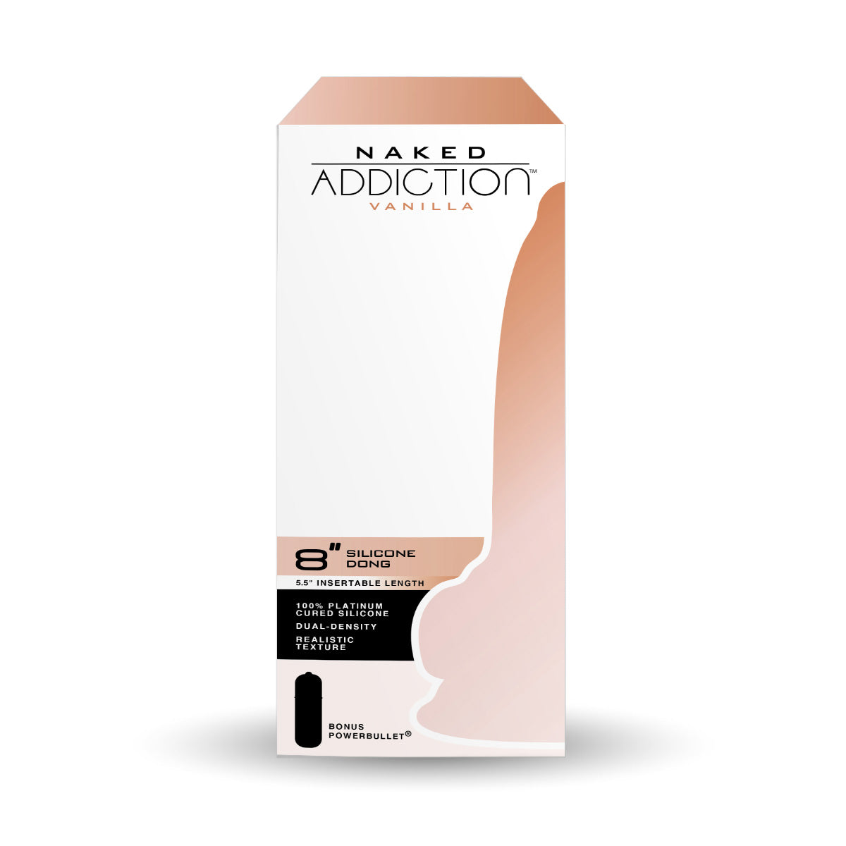 Naked Addiction 8" Silicone Dual Density Dildo - 88025