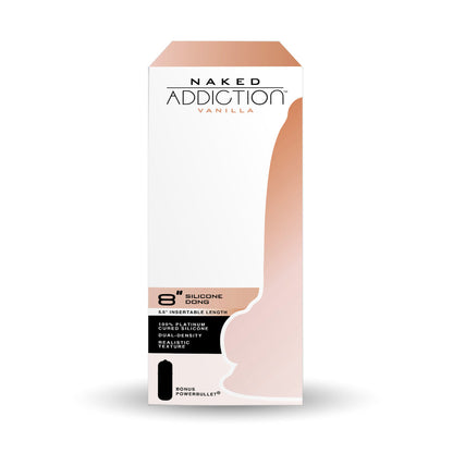 Naked Addiction 8" Silicone Dual Density Dildo - 88025