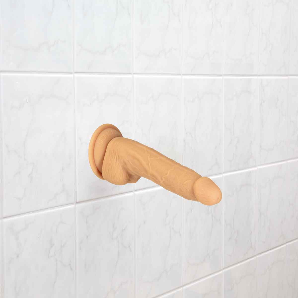 Naked Addiction 8" Silicone Dual Density Dildo – Caramel - 88022