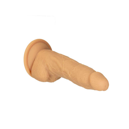 Naked Addiction 8" Rotating & Vibrating Dildo with Remote – Caramel - 88122