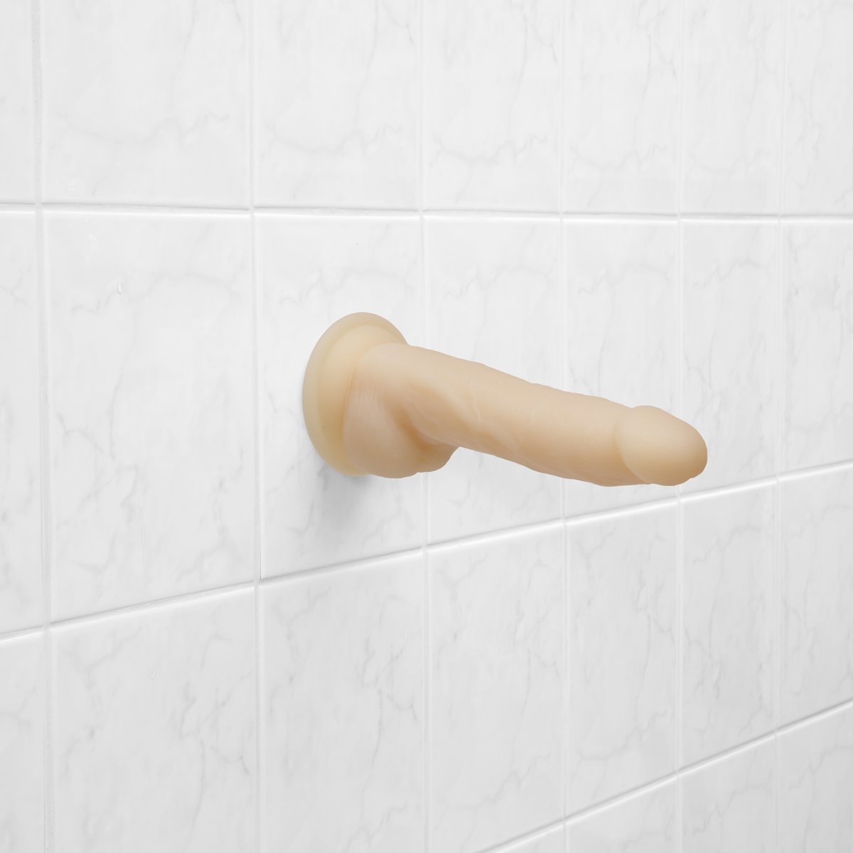 Naked Addiction 8" Rotating & Vibrating Dildo with Remote – Vanilla - 88125