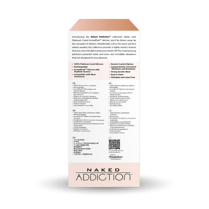 Naked Addiction 8" Rotating & Vibrating Dildo with Remote – Vanilla - 88125