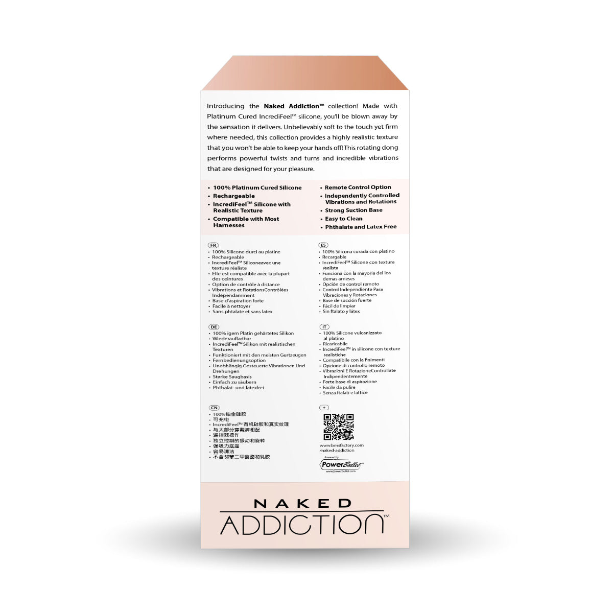 Naked Addiction 7" Rotating & Vibrating Dildo with Remote Control - 88325