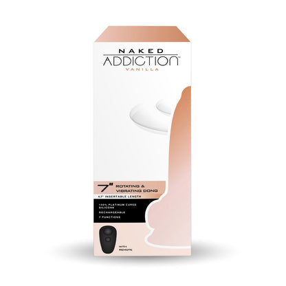 Naked Addiction 7" Rotating & Vibrating Dildo with Remote Control - 88325