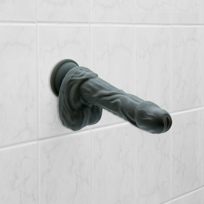 Naked Addiction – 8.6” Silicone Rotating & Thrusting Vibrating Dildo with Remote - Noir - 88711