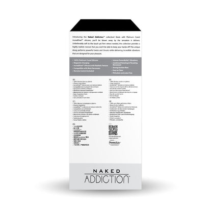 Naked Addiction – 8.6” Silicone Rotating & Thrusting Vibrating Dildo with Remote - Noir - 88711