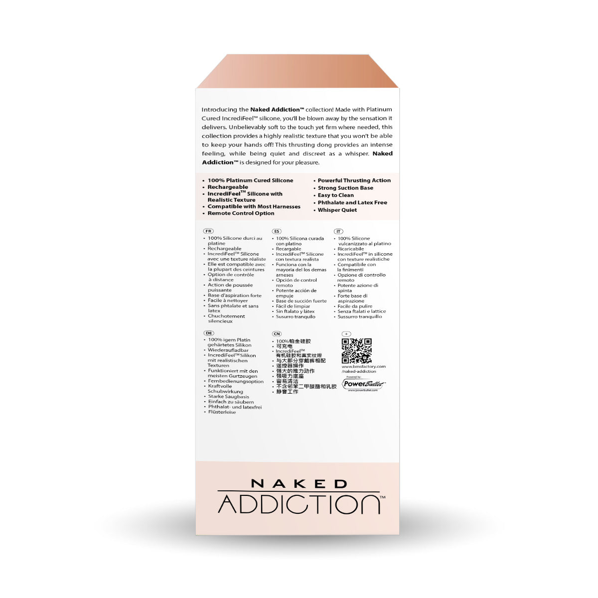 Naked Addiction 8.5” Thruster with Remote - Vanilla - 88725